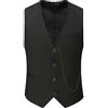 COSDREAMER Giubbotto anni '20 Gatsby da uomo con catena, abito formale, gilet vintage, Nero, 6XL