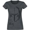 Star Wars The Mandalorian - This Is The Way Donna T-Shirt Grafite L 50% Cotone, 50% Poliestere Regular