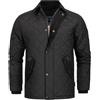 Indicode Uomini INAldos Jacket | Giacca imbottita con colletto in velluto a coste e trapuntatura a rombi Black L