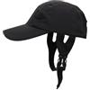 Generic Casco da surf regolabile con sottogola, leggero berretto per sport acquatici per uomini e donne, protezione solare per kayak, surf, vela, nero, taglia unica, Nero, taglia unica