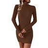 Cocila Abito con Corpetto Elegante Corto Vestito Lungo A Campana Abito Stampa Floreale Abito Blu Lungo Donna Vestito Donna Elegante Offerte del Giorno Lampo Prime (Coffee, M)