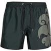 SUNDEK Costume Uomo M725BDRT400 Sencha Verde Corto Stampa Stemma e Logo Coulisse Tasche PE23 XL