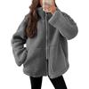 Generico Giacca Da Casa Donna Invernale Giacche In Pile Con Zip Elegante Leggera Giacca Corta Senza Cappuccio Peluche Imbottita Comodo Morbido Cappotti Casual Firmati Curvy Giubbotti Pesante Casa