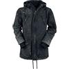 Rock Rebel by EMP Uomo Parka grigio scuro con coulisse XXL