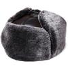 ZPFDSG Colbacco Uomo Cappello di Pelliccia da Uomo Invernale Berretto in Vera Pelle Velluto Spesso Cappelli Bomber Caldi Paraorecchie in Bovina Berretti Sci for(Dark Brown-Cowhide,57-58cm)