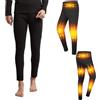 FYRTA Pantaloni Riscaldanti Uomo 8 Zone di Riscaldato Biancheria Intima Termica Pantaloni Leggings Invernali per Sci, Trekking, Escursionismo Pesca Caccia,Black,M
