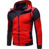 Generic Felpa con cappuccio da uomo con doppia cerniera pesante con zip intera Felpe da uomo unisex adulto in pile con coulisse pullover, bianco, Large