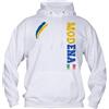 Vestin M-Italy Felpa con Cappuccio Uomo & BAMBIN - Città di Modena - Super vestibilità Top qualità (IT, Testo, L, Regular, Regular, Bianco)