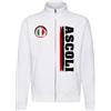 Generico Felpa Ascoli Full Zip - Giacchino Ascoli Città Sport Vari Colori Tifosi Calcio Ultras - Taglie dalla S alla XXL (L, Bianco)