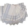 PEROFIL Fazzoletti uomo PEROFIL in tessuto di puro cotone scatola 12 pezzi cm.45x45 articolo VPRT00277, P210 Fondo bianco, Taglia unica