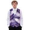 Biyejit Gilet da uomo per abito formale, leggero, con bottone, per matrimoni, lavoro, cerimonia, taglia S-4XL, Marmo, L
