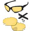 PapaViva Kit di ricambio per lenti e gomma per giacca Oakley Jawbone/Racing ventilata, Giallo cristallo - Non polarizzato, Taglia unica