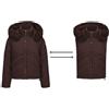 ORANDESIGNE Giubbotto Donna Invernale Piumino con Cappuccio 2 in 1 Giacca Calda Maniche Staccabili Piumino Smanicato B Bianco M
