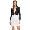 Generic Giacca glitterata da donna corta con paillette, elegante slim fit, giacca bomber Nightclub discoteca con brillantini metallizzati brillanti, costume da carnevale 2026, Nero , Taglia unica