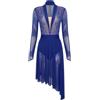 XUNZOO Vestito Danza Lirica Moderna per Donna Vestito Danza Salsa Rumba Latina Samba Costume Sala Contemporaneo Competenze Borgogna S
