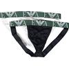 Emporio Armani Jockstrap Sospensorio Confezione 2 Pezzi Slip Uomo Elastico a Vista Underwear Articolo 111932 3R715 Jockstrap, 10410 Bianco/Blu Navy - White/Navy, EUR M - CN 170/95 - BR M - MX M