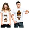 t-shirteria Coppia T-Shirt di San Valentino Latte e Cereali Ragazzo Ragazza Fidanzati Sposati Partner Magliette Simpatiche Lui Lei