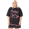 Pusheen the Cat Oversize T-Shirt Dress Donna | Adulti Cartoon Animal Tabby Cat Outfit | Grigio Antracite Rosa Pusheen Regali