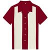 Candow Look Mens Bowling Shirts Plus Size Patchwork Casual Shirt