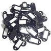 TOOLSTAR Etichette per chiavi, 100 pezzi, etichette identificative in plastica, etichette per chiavi, etichette con portachiavi, per bagagli, animali domestici, etichette per memory stick (nero)