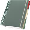 Yarotm Quaderno Appunti A4 - Taccuino A4 Spirale - Quaderni a Quadretti 5mm - 120 Fogli Verde Blocco Note - Quaderno a Quadretti - Notebook per Viaggiatori, Copertina Morbida e Spirale
