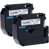 PRESTIGE CARTRIDGE 2 Compatibili Cassettes M K121 MK121 nero su trasparente 9mm x 8m Nastri per Etichette per Brother P-Touch PT-45 PT-55 PT-65 PT-70 PT-75 PT-80 PT-85 PT-90 PT-M95 PT-100 PT-110 Etichettatrici