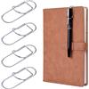 Wisdompro 12 Pz Clip Portapenne in Acciaio Inox per Notebook, Diario | Gancio Clip Universale Regolabile per Penne, Supporto Metallico per Agenda, Cartelline e Appunti, Molla Flessibile Resistent