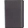 Fabriano Ecoqua Plus - Taccuino rilegato in tessuto, 8,3 x 29,7 cm, formato A4, a puntini, grigio