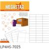 Megastar Etichette adesive bianche multiuso 70x25mm, Laser e Inkjet, 100 ff