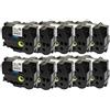 PRESTIGE CARTRIDGE 10 Compatibili Cassettes TZe-S261 TZ-S261 nero su bianco 36mm x 8m Nastri laminati forte adesive per Brother P-Touch PT-3600 530 550 9400 9600 9700 9700PC 9800 D800W P900W P950NW Etichettatrici