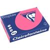Clairefontaine Trophée 1771C 2500 fogli di carta colorata formato A4, 80 g al m2, confezione con 5 risme da 500 fogli, colore: rosa fucsia