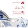 Stellasticker - Etichette termoadesive personalizzabili per abbigliamento bambini - con nome e simbolo - resistenti a lavatrice e asciugatrice - ideali per scuola- 50 pezzi 50x15 mm (Rosso)
