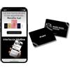 Ai Card Biglietto da visita Digitale NFC Personalizzabile Con Programma Custom | Condividi i dati della tua card NFC tramite cellulare | Compatibile con smartphone Android e iOS Aicard NERO