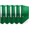 Netuno 5x raccoglitore anelli a4 verde registratore rigido con anelli dorso 5 cm raccoglitore carte registratore archivio faldone ufficio raccoglitore cartone documenti faldone portadocumenti