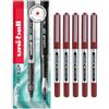 uni-ball Eye Micro UB-150E - Penna a inchiostro gel, 0,5 mm, in confezione regalo, confezione da 5, colore: Rosso