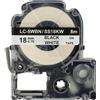 vhbw Cassetta nastro compatibile con Epson LabelWorks LW-700, LW-400, LW-500, LW-900P etichettatrice 8m x 18 mm nero su bianco - Sostituisce SS18KW, LC-5WBN