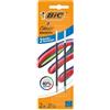 BIC Ricarica per penna a sfera 4 colori Smooth punta media 1 mm - Custodia da 2 - Inchiostro blu