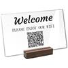 Pahdecor Segno Wifi personalizzato per la stanza degli ospiti Scansione personalizzata Wifi QR Code Sign con supporto WiFi Password Segni per la casa Segni in acrilico Titolare Personale Hotel Ristorante