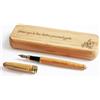 LASERO' Penna Stilografica Personalizzata in Legno con Astuccio - Penne Personalizzate con Scritta e Logo + Dedica sul Box - Regali Personalizzati