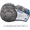 Brady BradyGrip™ Etiquetas de material con gancho y bucle para impresoras M210 y M211 - Etiquetas reutilizables de poliéster para cables y alambres - Negro sobre blanco - M21-500-414
