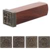 GARIOUANS Set di Timbri in Legno Magnete Texture Delicata Stile Cinese Tradizionale, Motivi Zen Nuvola e Calligrafia per Scrapbooking e Opere di Calligrafia