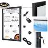 Vendooh! BACHECA DA ESTERNO A LED,IN ALLUMINIO,COLORE NERO,CON SERRATURA E CHIAVE INCLUSI - 4xA4