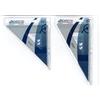Generico Kit per Disegno Tecnico - 1 Squadra 45° 17 cm + 1 Squadra 30/60° cm. 25 in Plastica Trasparente