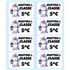 Colorfamily Etichette adesive personalizzate con nome per matite, penne, libri quaderni, scuola, asilo, elementari. Set da 50 pezzi, dimensioni 6 x 3 cm