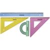 DONAU DANUBIO 7082904pl di 99 Set/matematica della geometria del set, 4 pezzi, grande, con foro per appenderlo, colori assortiti