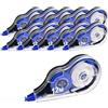 HAILUII 12 Pezzi Mini Bianchetto a Nastro 12m x5 mm Correttore a Nastro Correction Tape con Cappuccio Protettivo Correttore Cancelleria Scolorina Nastro per Studenti Bambini Scuola Ufficio Casa (Blu Nero)