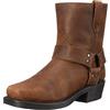 SOVORM Stivali Western da Uomo Punta Quadrata Stivaletto Biker con Cerniera,Marrone,43 EU