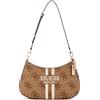 GUESS Noelle II Top Zip Shoulder Bag Latte Logo