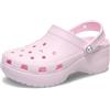 Crocs Zoccoli da donna con plateau, Latte Rosa, 6