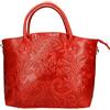Chicca Borse Handbag Borsa a Mano da Donna in Vera Pelle Made in Italy - 35x28x11 Cm